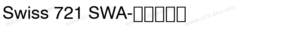 Swiss 721 SWA字体转换